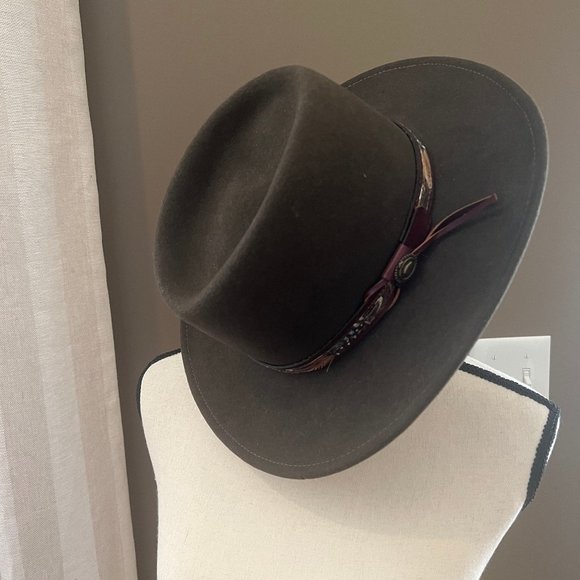 Beretta Other - Vintage Beretta Lite Felt Wool Brown Outdoorsman Safari Hat Men's Large